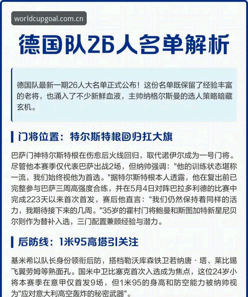 揭秘德国队26人大名单背后的布局：诺伊尔回归与小将卡尔的意外惊喜